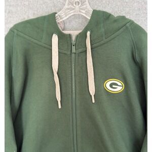 Antigua Green Bay Packers Logo Pullover Hoodie Mens 2XL Green NFL Warm Fleece